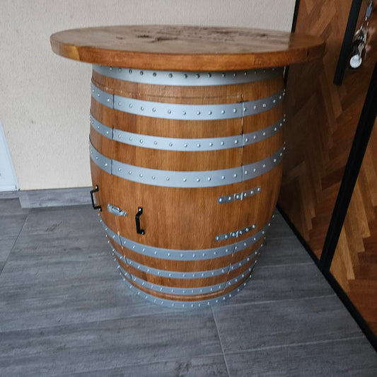 Veliki barski stol od bačve u natur boji